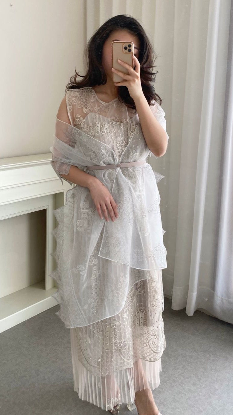 Thumbnail: Asima Dress in Silver by Touchup Atelier