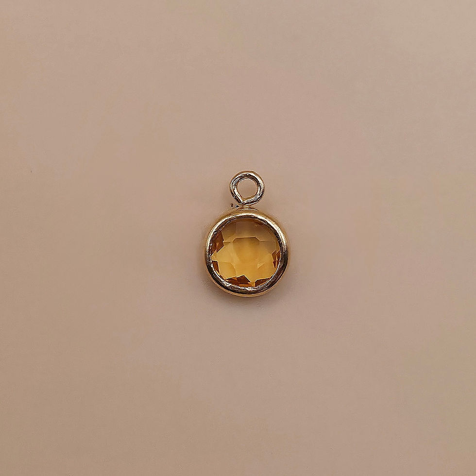 Thumbnail: Birthstone Charm Yellow Gold Filled
