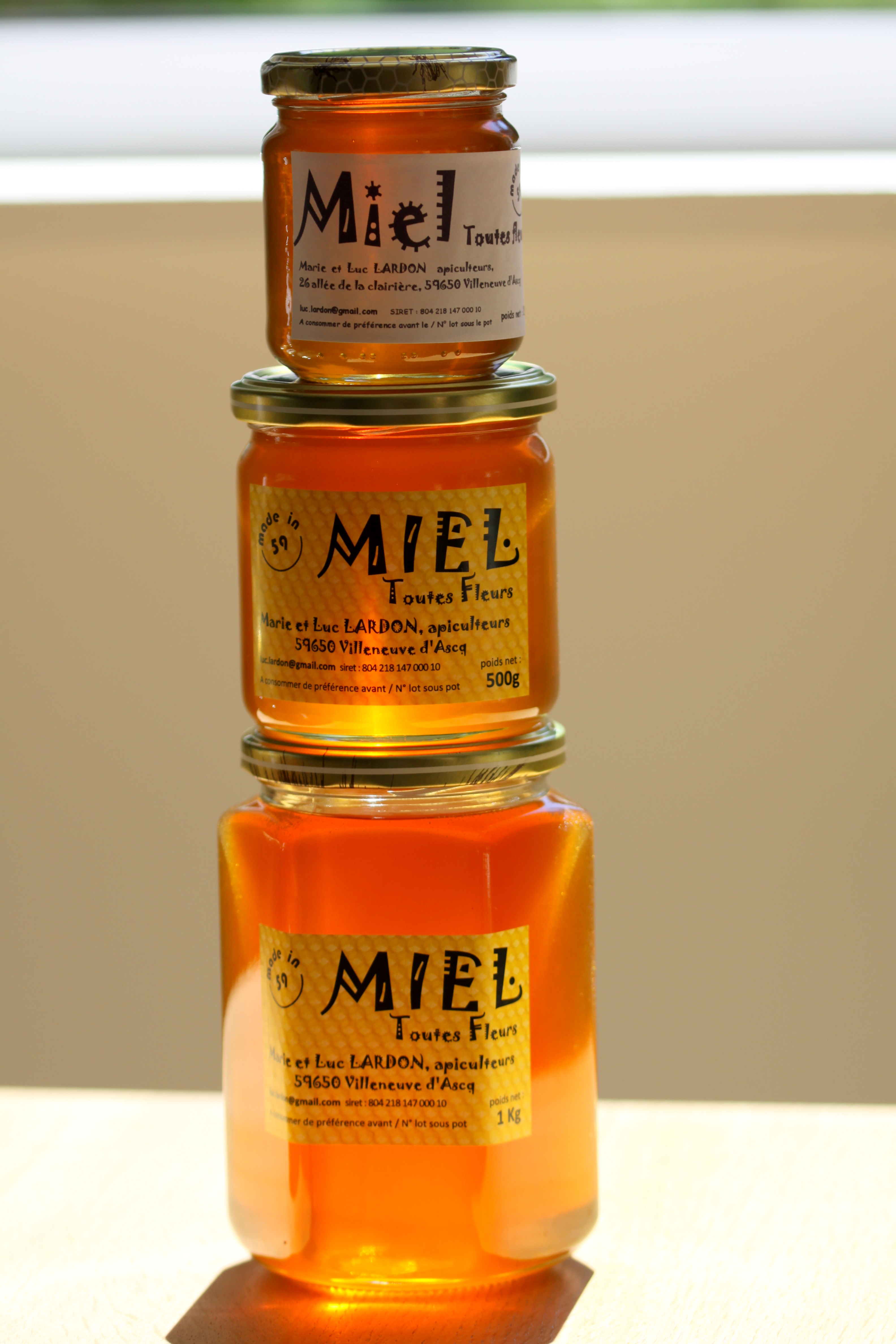 miel 1kg 500g et 250g