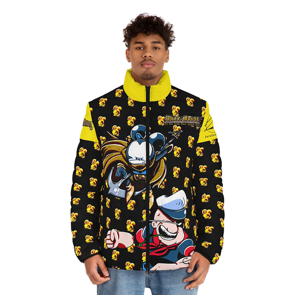 Thumbnail: Wiley Mouse Men's Puffer Jacket (AOP)