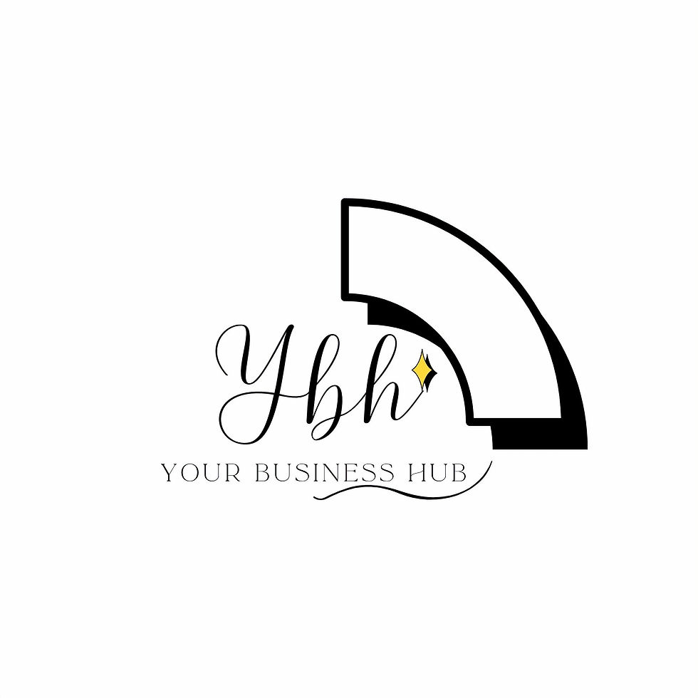 image with words YBH and an arc and the words your business hub is at the bottom.