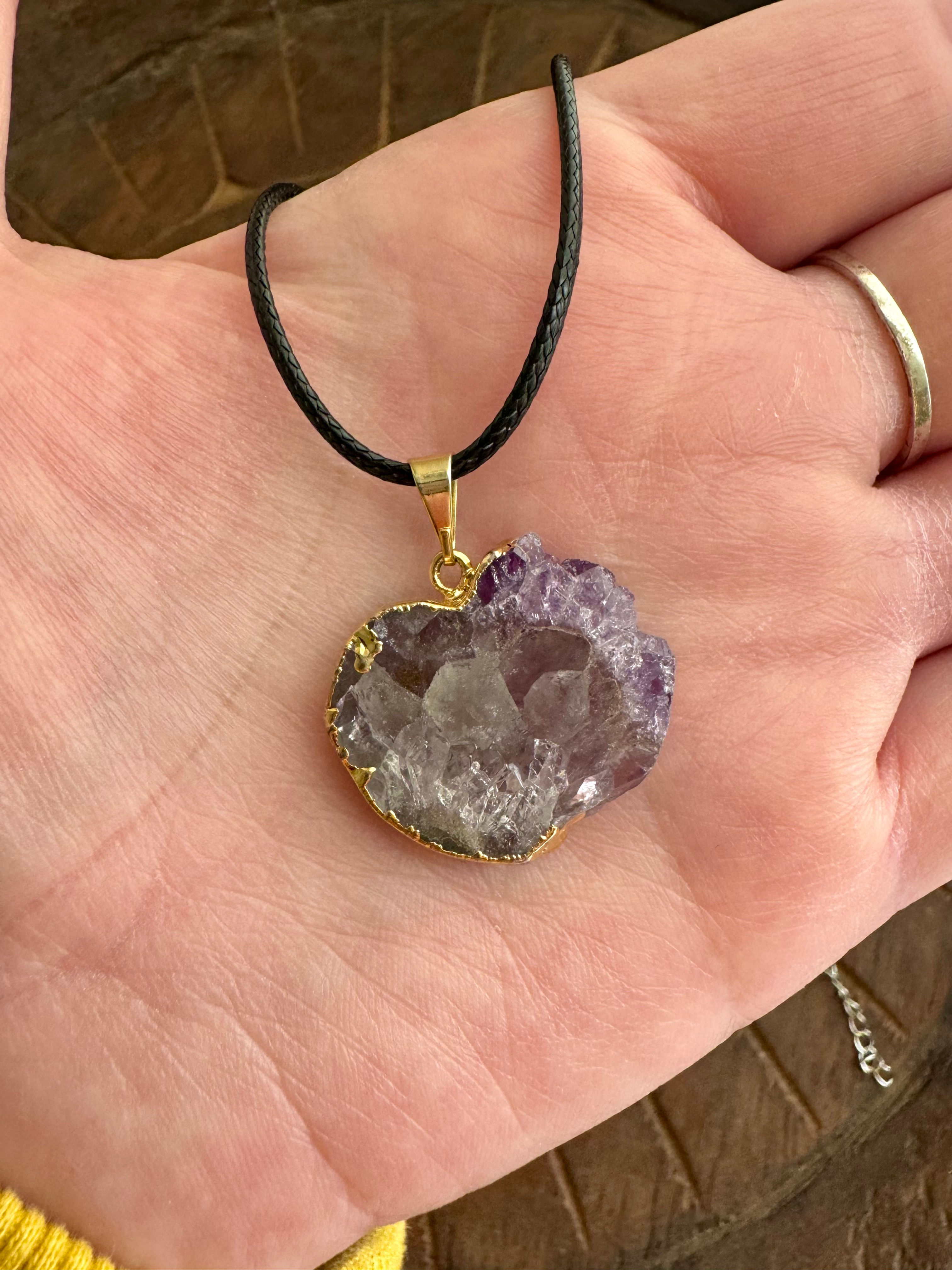 Amethyst Heart Necklaces