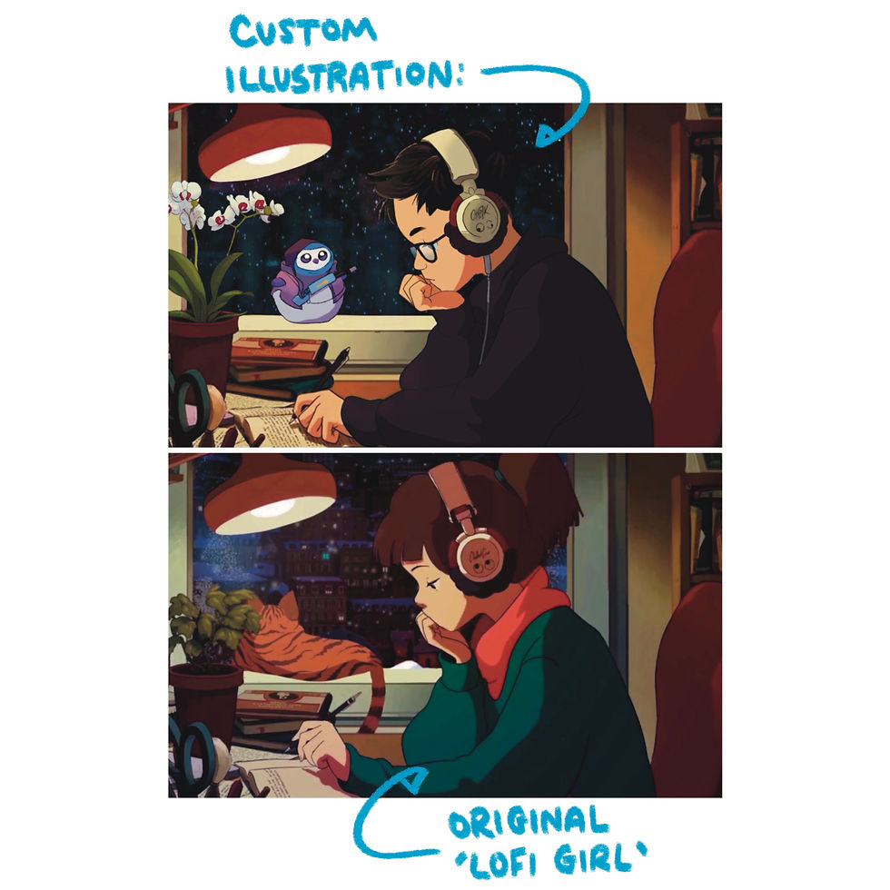 "Lofi Girl" Custom Portrait