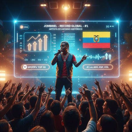 MÚSICA & CULTURA Jombriel consolida su reinado como el artista ecuatoriano más escuchado de la historia