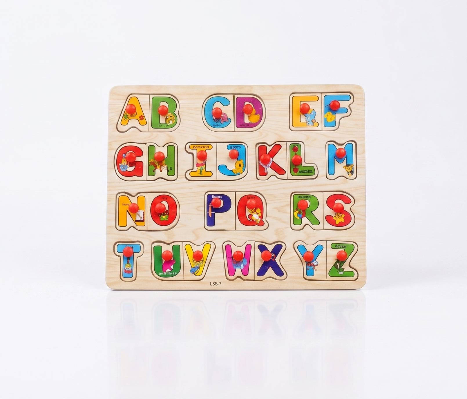 Wooden Alphabet Peg Puzzle