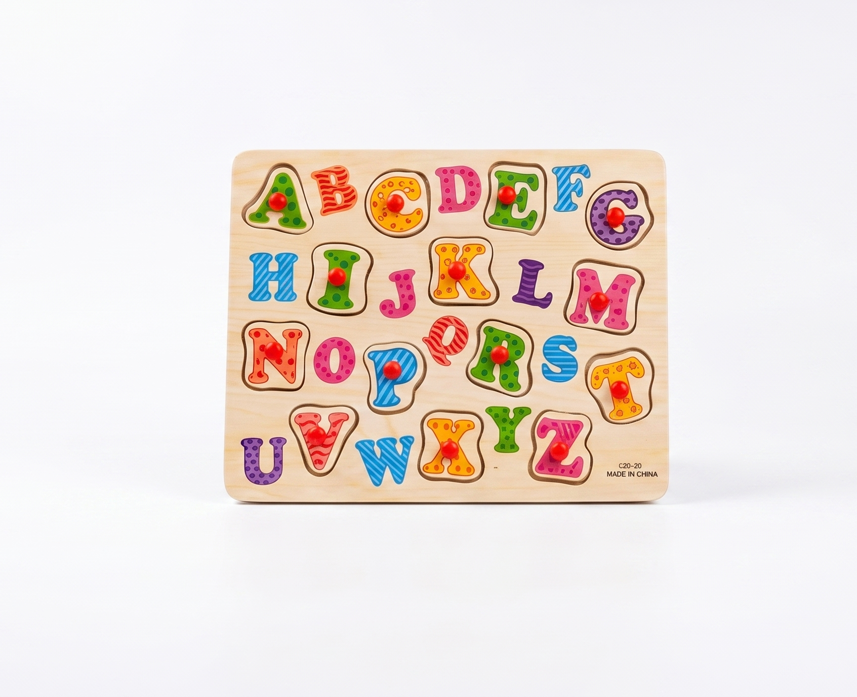 Wooden Alphabet Peg Puzzle