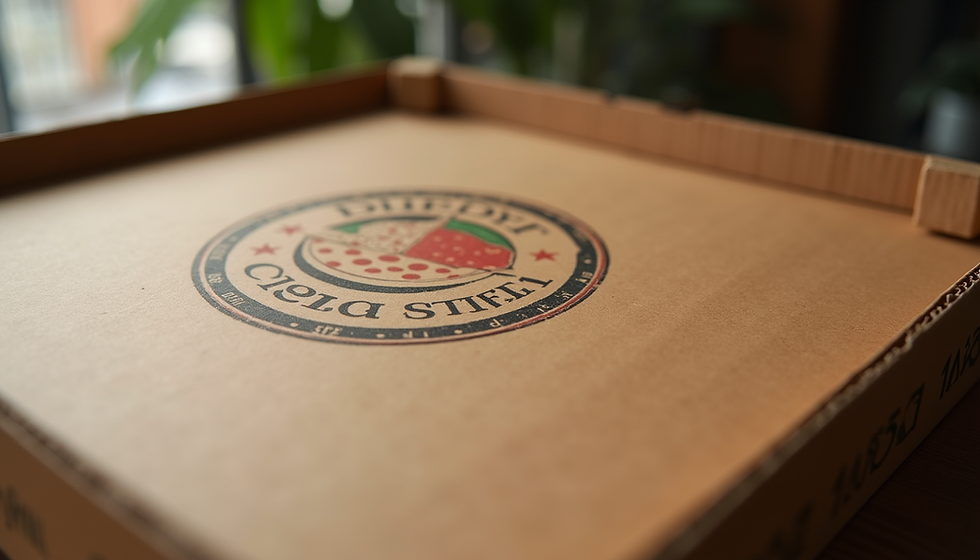 Logolu Pizza Kutusu Tasarımıyla Etkili Marka Sunumu
