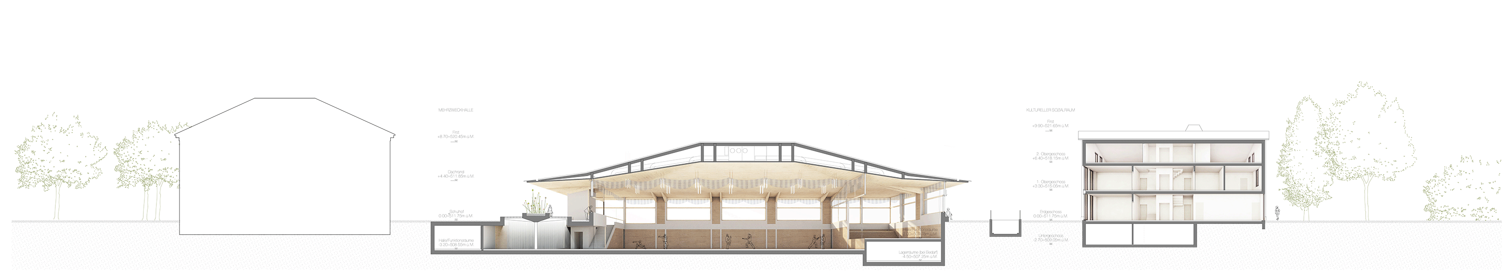 JAMBOREE Projektwettbewerb Münchwilen Mehrzweckhalle Mehrzweckanlage Oberhofen heilig und knab