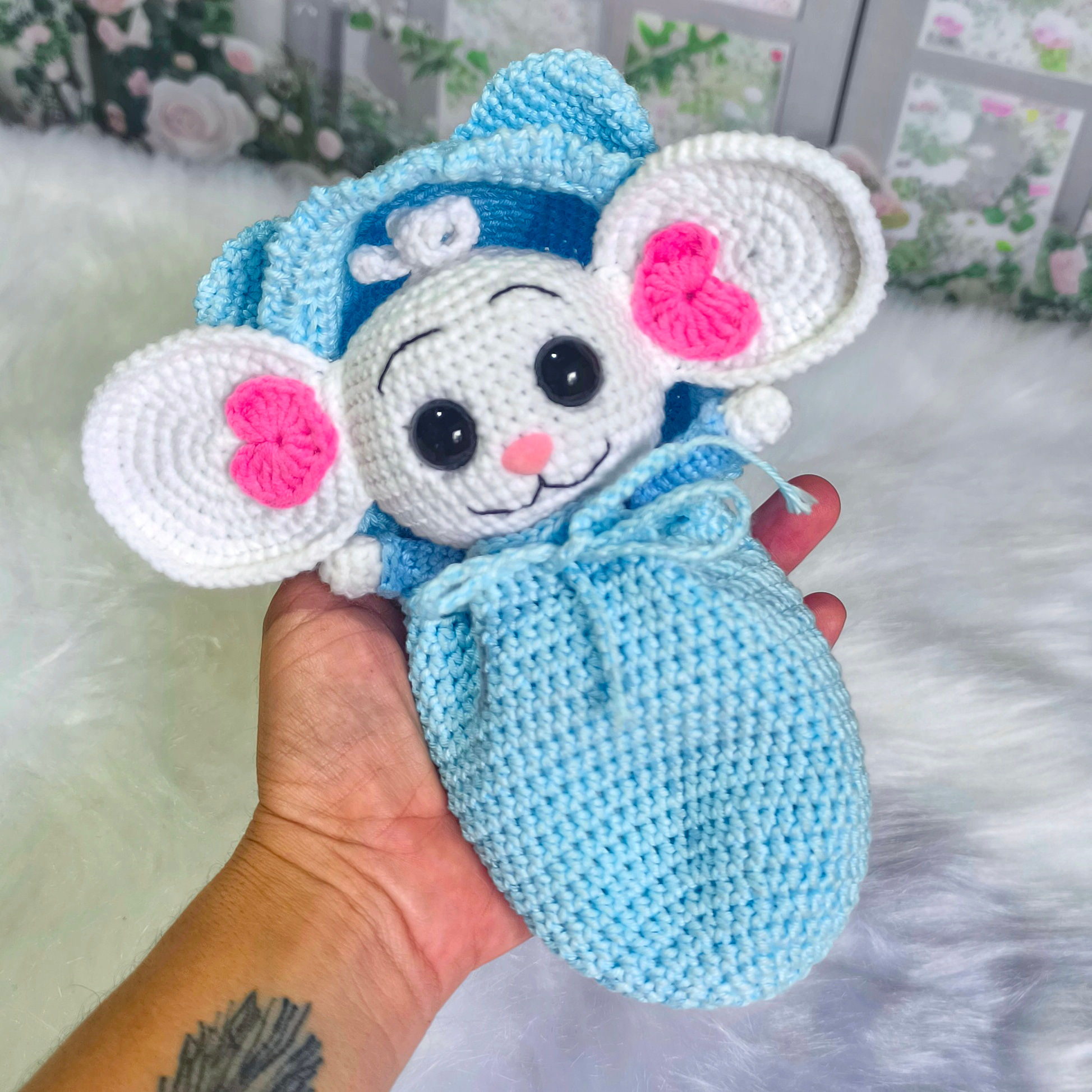 EBOOKinho Potato no saco de dormir.