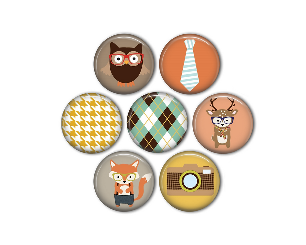 Hipster Animals Magnets