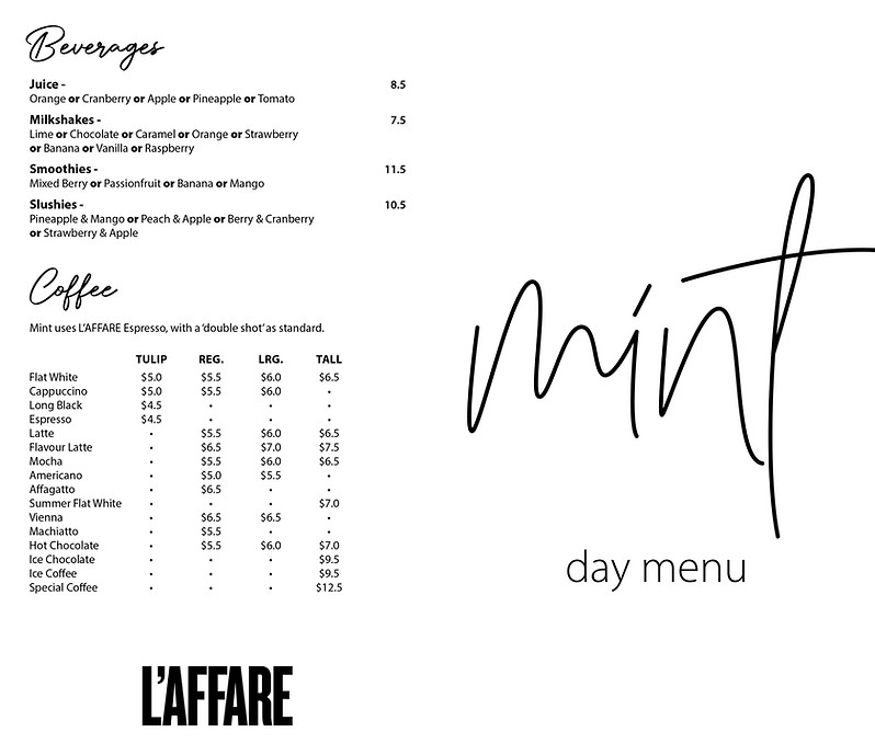 Mint Menu