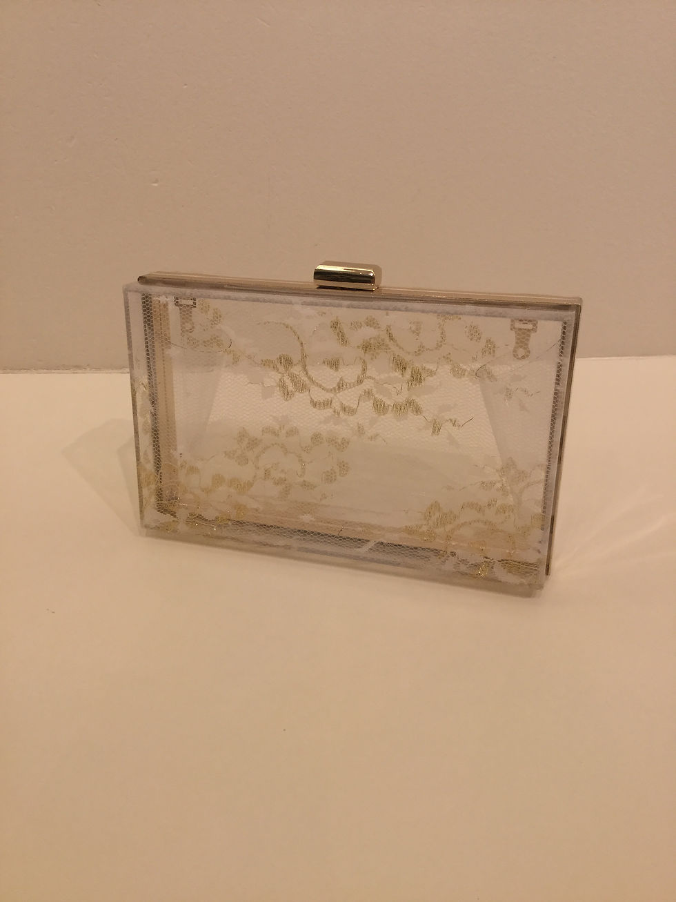 Clear Gold Clutch