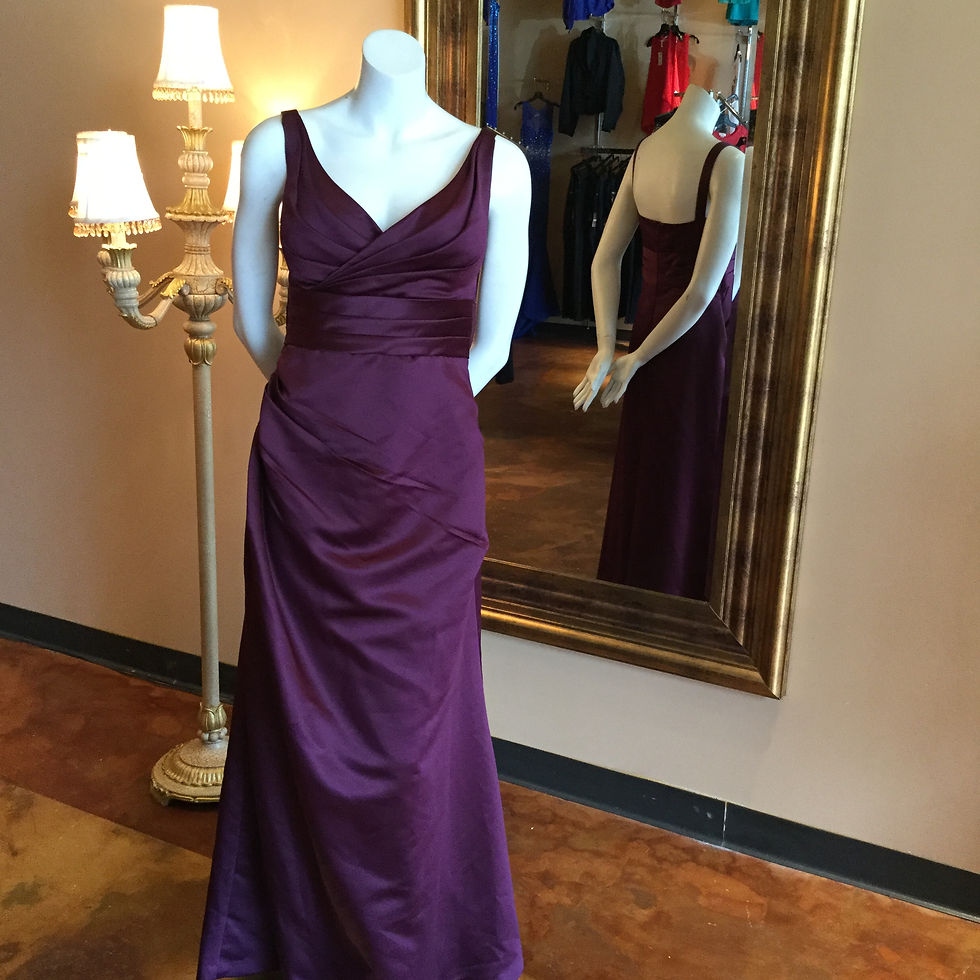 Purple Satin Gown
