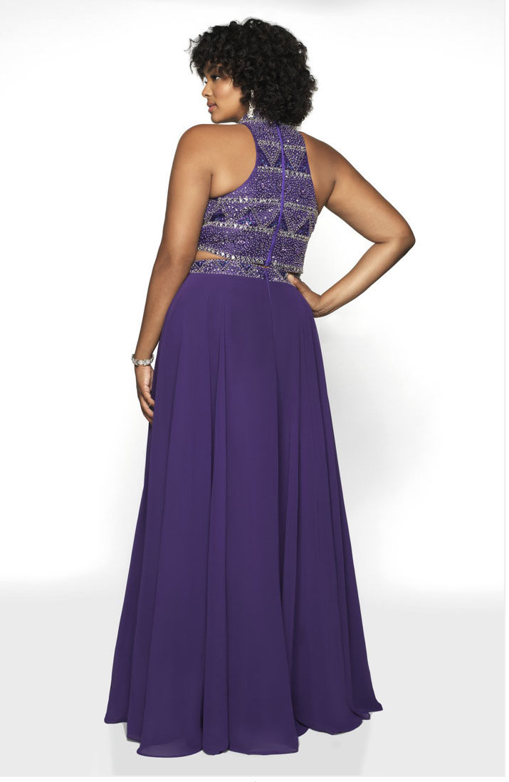 Thumbnail: Purple Two-Piece Gown
