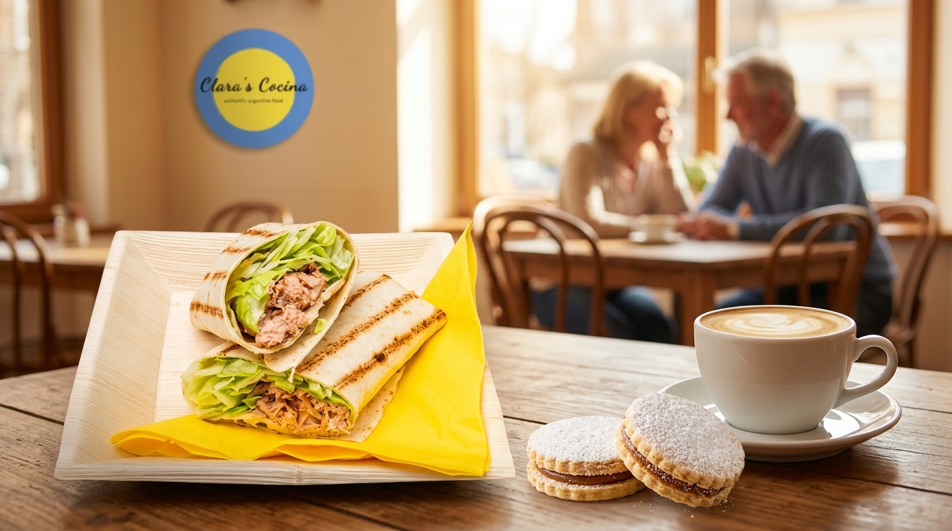 Turn your lunch break into a warm, joyful moment with coffee and our famous alfajores