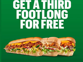 Subway Canada Deal – Buy 2 Footlongs, Get 1 Free