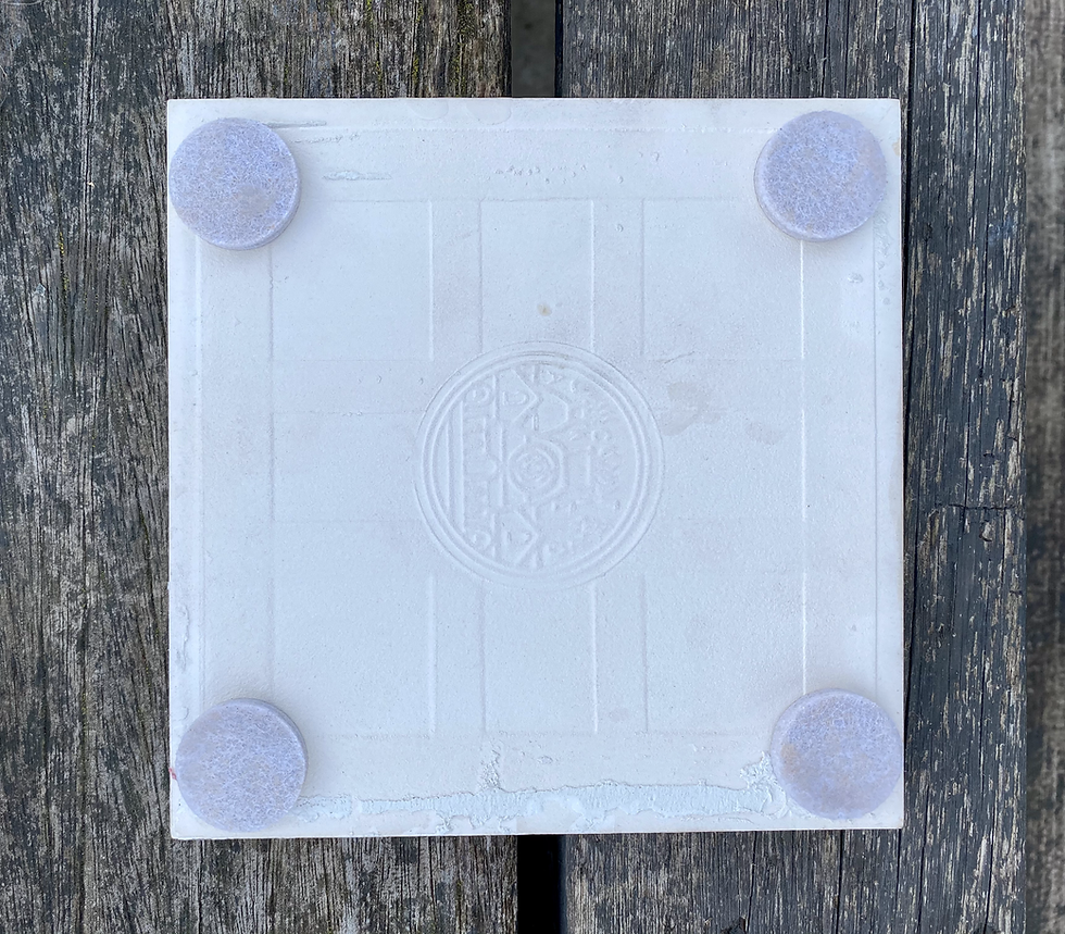 Thumbnail: Daisy Print Coaster & Trivet Set