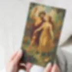 Greeting card featuring Dionysus and Ariadne’s Olympian wedding