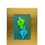 Thumbnail: Lime Lollilicous & Sky Blue Bloom Bloom Gold Metal 7x9 Standing Frame