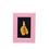Thumbnail: Gold Clitoriot in Petite Blush Frame with Black Glitter BG