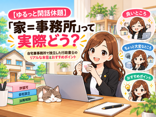 【ゆるっと閑話休題】「家=事務所」って実際どう?自宅兼事務所で独立した行政書士のリアルな本音とおすすめポイント