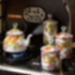 Mackenzie-Childs Flower Market, Floral Patterned Small Canister -White