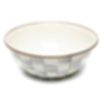 Mackenzie-Childs Sterling Check, Grey and White Checked Medium Everyday Bowl