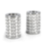 MacKenzie-Childs studded candle holders - silver - set of 2