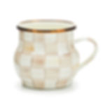 Mackenzie-Childs Mocha Check, brown and white checked mug