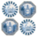 MacKenzie-Childs Royal Toile Small Plates - Set of 4