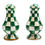 Thumbnail: Mackenzie-Childs Emerald Check, Green and white checked large salt & pepper shakers