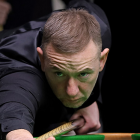 Marc Shaw at the table during the Welsh Snooker Amateur Championship (North) qualifier