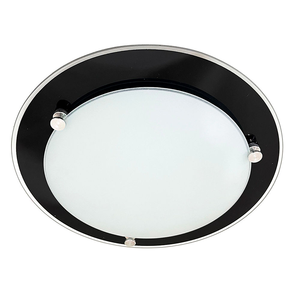 Miniatura: Plafon P 39 Cristal Redondo Negro Pantalla Lisa