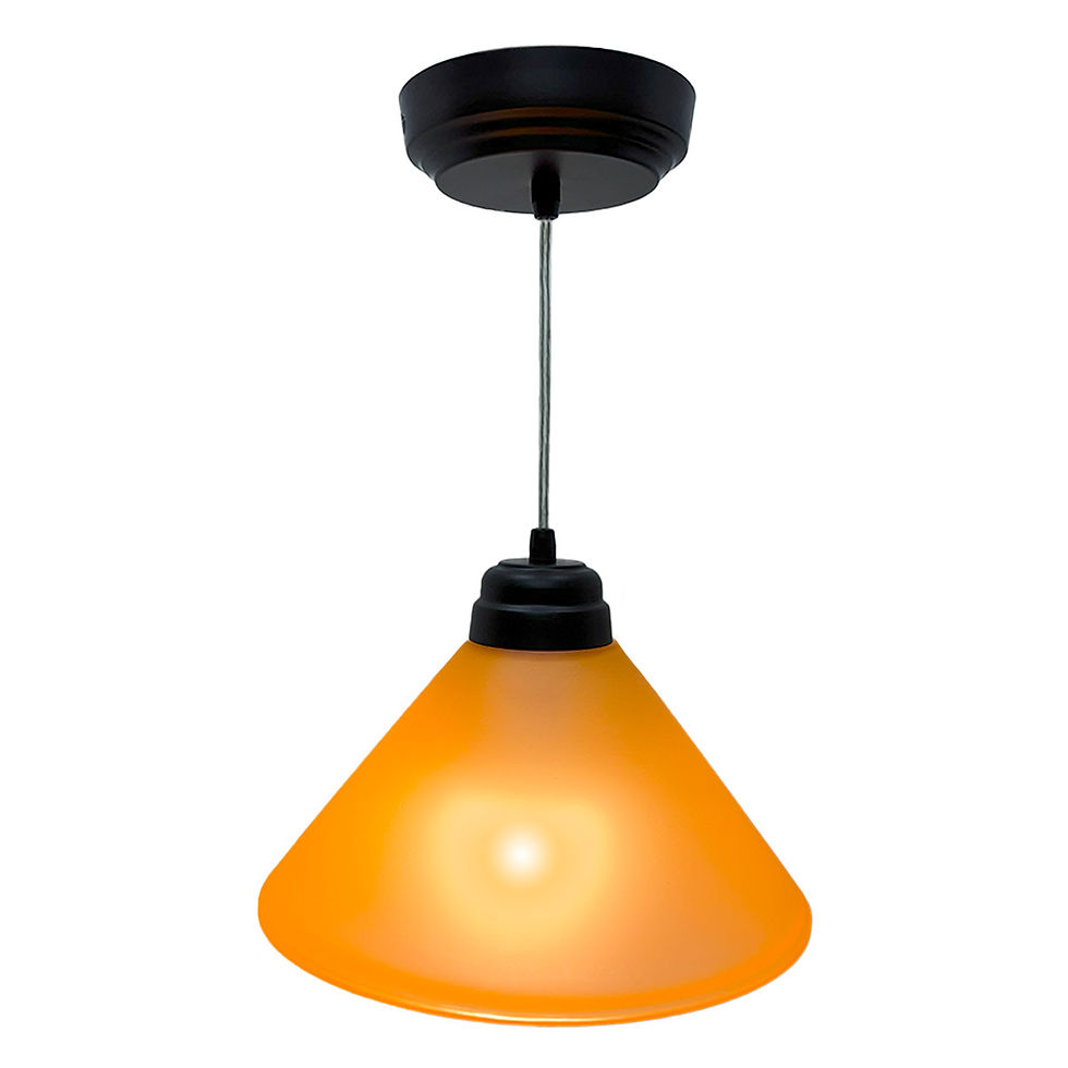 Miniatura: Colgante C 47 Herraje Chocolate Pantalla Naranja