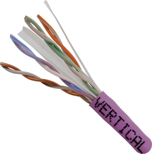 Thumbnail: Vertical Cable Cat6A UTP, CMP (Plenum) 4 Pair 23 AWG Solid Bare Copper, 1000ft