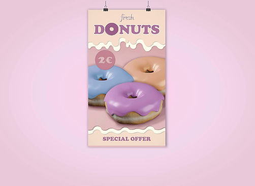 Donut Poster mockup