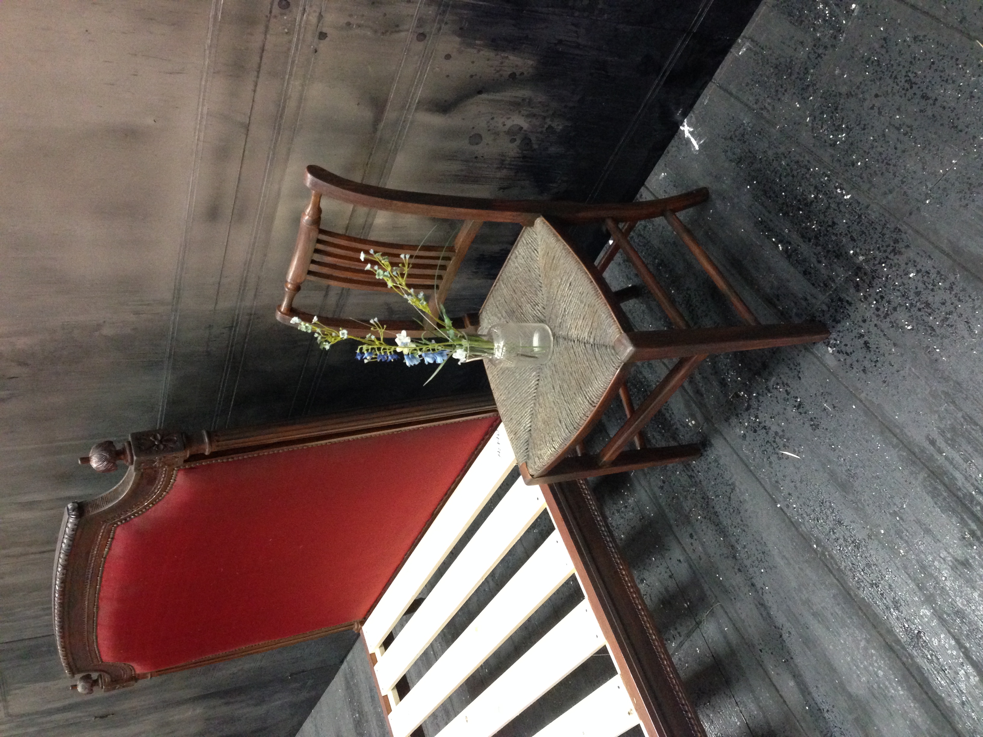 Painted Chair and Bedframe