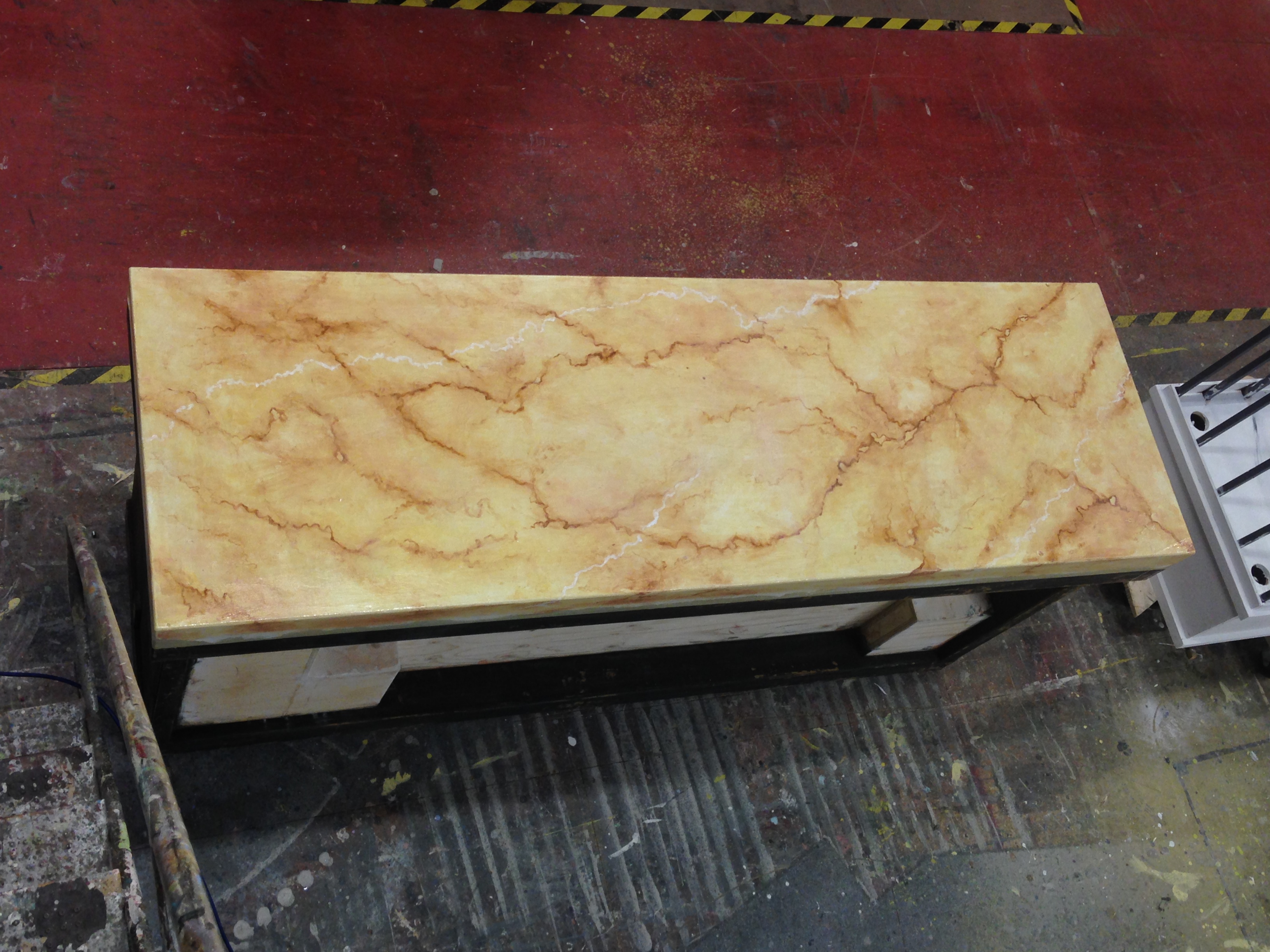 Painted Marble and Wood Effect