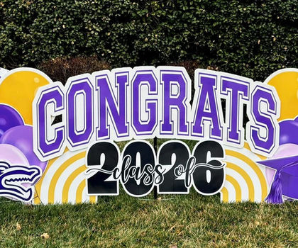 Graduation celebration yard sign for Class of 2026