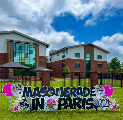 Pleasant Knoll Middle School dance yard sign in Fort Mill SC
