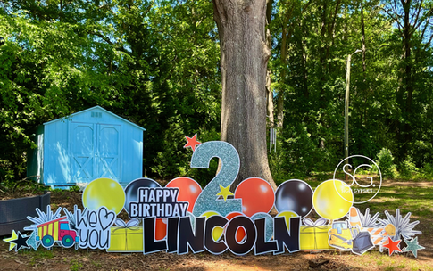 2nd birthday yard sign in Fort Mill SC