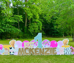 Birthday yard greeting for milestone birthday celebration