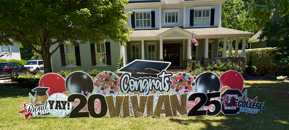 Nation Ford High school graduation yard sign in Springfield, Fort Mill SC