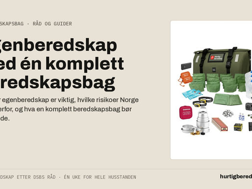Egenberedskap: slik sikrer du familien med én komplett beredskapsbag
