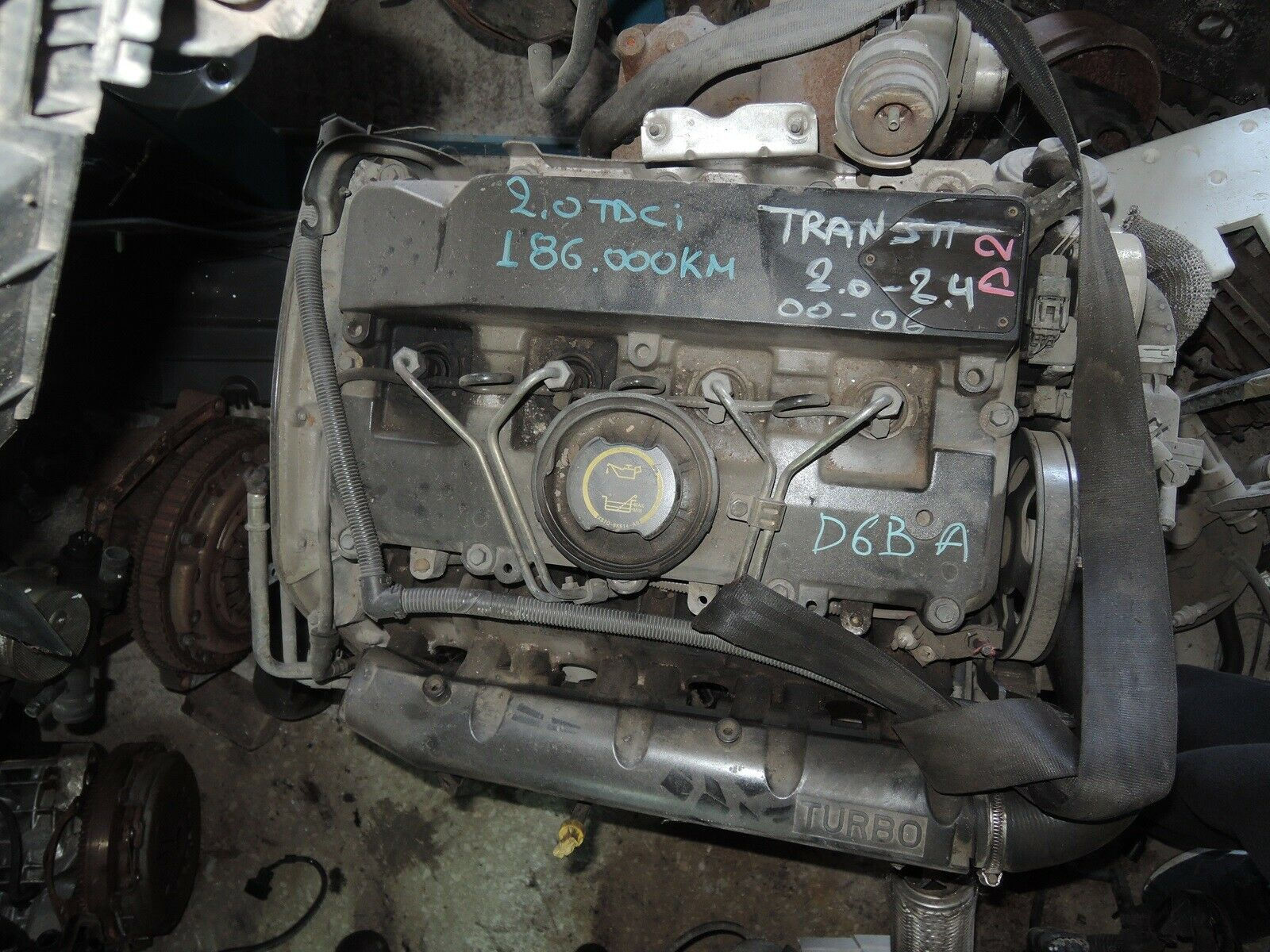 FORD MONDEO MOTOR ENGINE D6BA 2.2 01-04 PETROL FUEL BENZIN 186000KM