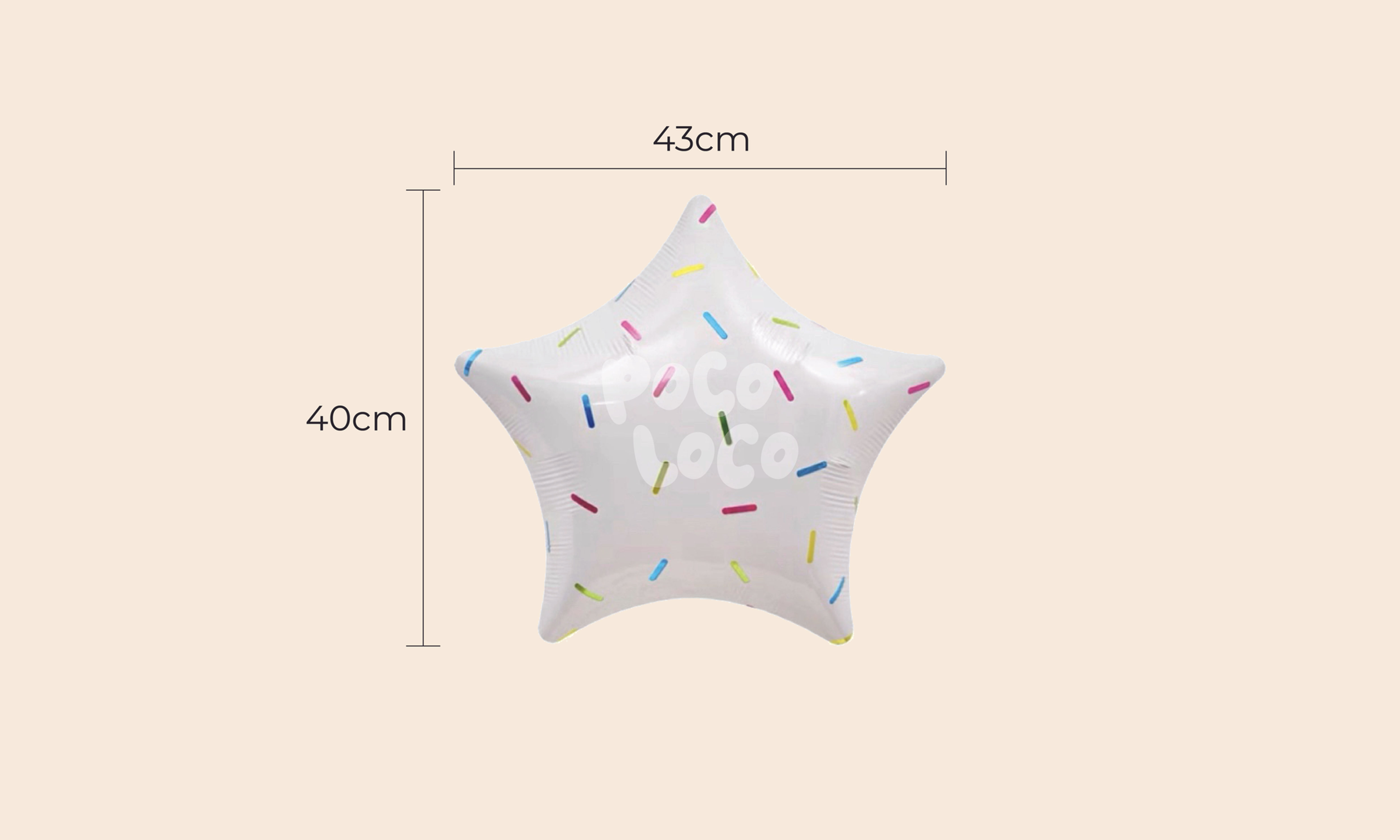 Dainty Sweet Pastel: Sprinkled Star Foil Balloon