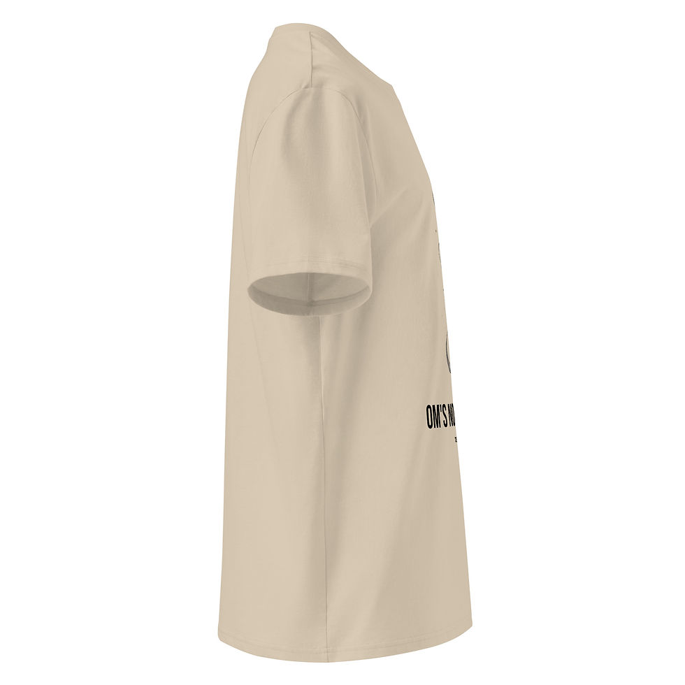 Thumbnail: “OM’s Not Bombs” Organic Cotton T-shirt – Peace Bomb Graphic Tee