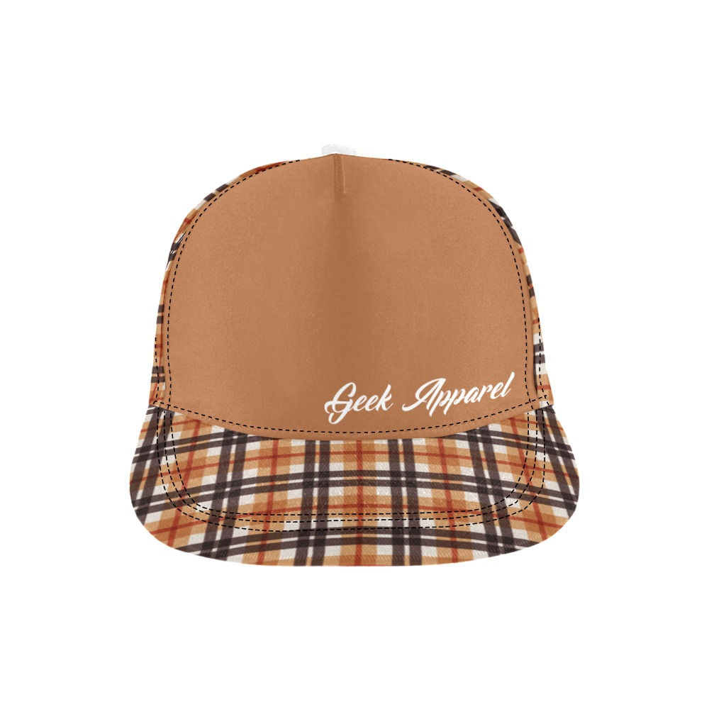 Geek Apparel Signature Collection Brown and Orange Stripe Snapback Hat
