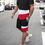 Thumbnail: Men Colorblock Tee & Drawstring Waist Shorts