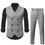 Thumbnail: Men 2pc Glen Plaid Shawl Collar Waistcoat and Tailored Pants